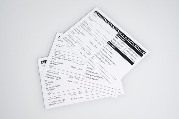Customer cards – eyelash lamination (50 pcs.)