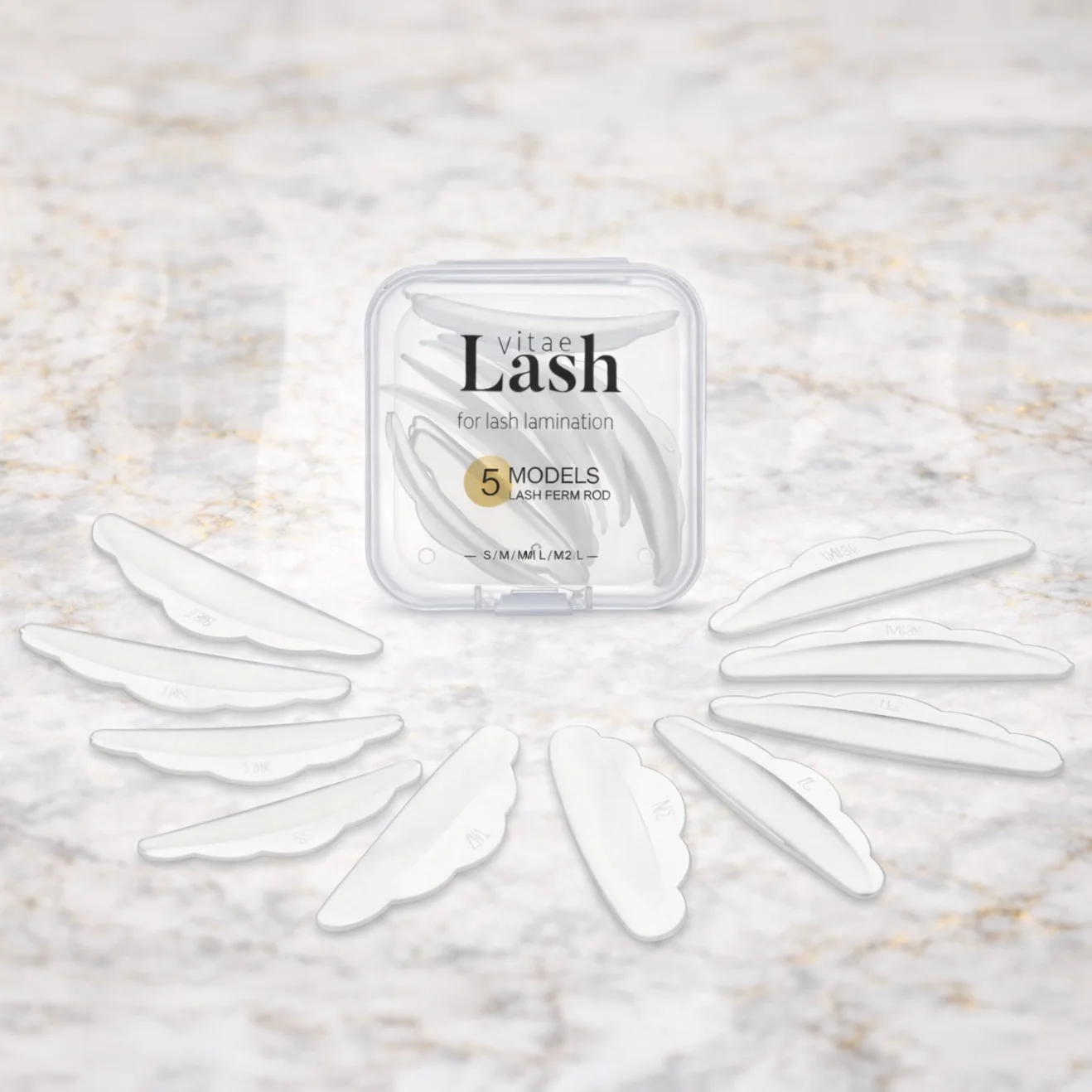Eyelash lamination – lift silicons, 5 pair (S, M, M1, M2, L)