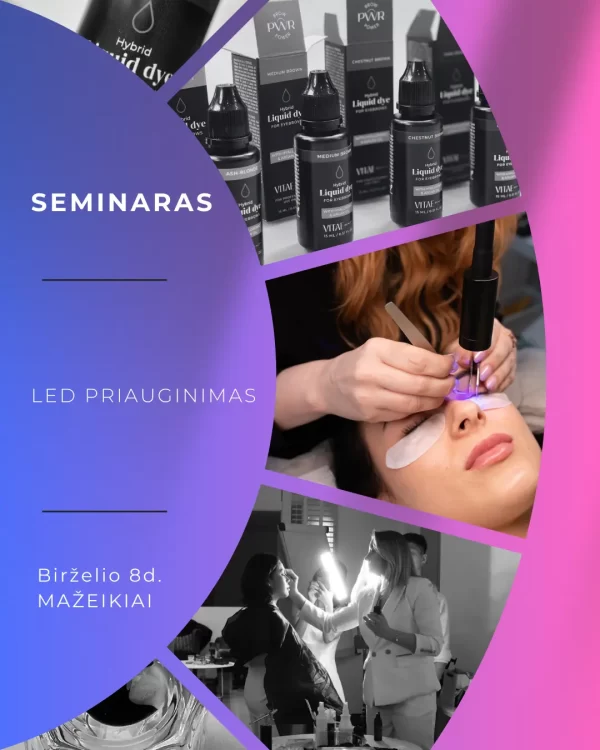 LED blakstienų priauginimo seminaras